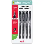 Uni-Ball Gel Impact Gel Pen Black 4 Pack
