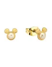 [Couture Kingdom] Disney Mickey Mouse Pearl Stud Earrings 9mm in Gold
