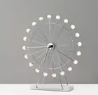22 Off White Metal Multi Light Bedside LED Table Lamp With off white Globe Shade