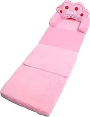 Toddlers Chair, Kids Couch Fold Out with Cute Princess Tiara Pattern for Girls Boys, Foldable Soft Flip Open Sofa Bed for Reading Lounge (Folding in Quarters)