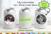 Custom Two Photo - Can Cooler Sleeve - One-of-a-Kind & Fully Personalized