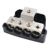 Distribution Block Audio Power Wire Splitter 1/0 Gauge In To 4 Gauge Out