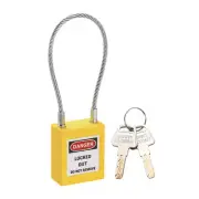 Lockout Tagout Locks 3.3 Inch Shackle Key Different Safety Padlock Yellow