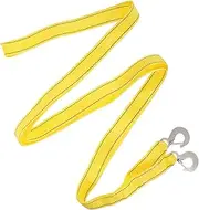 GETAJGHSD Car Tow Rope Towable Hooks Short Heavy Duty Tow Rope Tow Hook Trailer Tow Ropes for Trucks Black Ratchet Straps Outdoor Strap Short Ratchet Straps Tarp Tow Straps Pull Nylon Yellow
