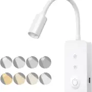 2 pack Ellasay Reading Light Wall Mounted, LED Rechargeable Book Light