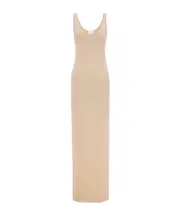 long dress in lurex knit S Nude