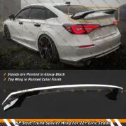 2 TONE WHITE BLACK HP STYLE TRUNK SPOILER WING FOR 2022-2025 HONDA CIVIC SEDAN (for: Honda)