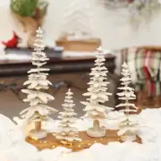 Shimmering Tree Set | Set of 4 | Primitives by Kathy | White Glitter Tree Set