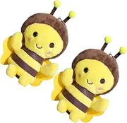 [HAWILLOSCH] 2Pcs Cute Plush Bee Keychain Charms Lovely Doll Pendant for Bags Backpacks Lightweight and Decorative Accessories for Bee Lovers