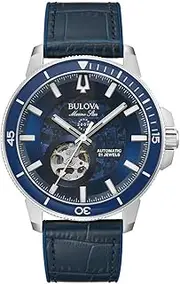 [Bulova] Men's Marine Star 'Series C' Automatic Stainless Steel 3-Hand Watch, Exhibition Case, Rotating Bezel