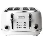 Heritage 1500-Watt 4-Slice White Wide Slot Retro Toaster with Removable Crumb
