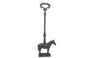 Mr Gecko Cast Iron Hand Made Doorstop Horse With Long Handle