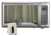 Emerson MW7601SL Compact Countertop Microwave Oven with Sleek Mirrored Finish Do