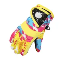 在飛比找momo購物網優惠-兒童刷毛保暖手套 多色可選(防水 防寒 滑雪手套 男童 女童