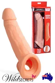 NEW Size Matters Realistic 1 inch Solid Tip Penis Extension, Sleeve/Extension