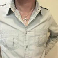 在飛比找momo購物網優惠-【mittag】cross d necklace_十字架d項