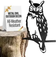 Renovatio Owl Metal Bird Art, Gifts for Mom, Owl Outdoor Decor for Garden, Yard