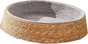 Rattan Pet Bed Cat Circle Bed Rabbits Nest Rabbit Grass Hut Dogs Animal Wicker Cat Neat Kennel Dog Hut Puppy Pets Kennels Bunny Hay Mat Rattan Woven Nest Grass Willow
