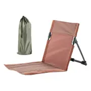 Folding Beach Chair with Back Support Foldable Chair Pad Oxford Stadium Chair for Sunbathing Backpacking Hiking Garden Travel brown aluminum tube