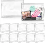 BadenBach 24 PCS Mini Clear Makeup Bag,Clear Organizer Pouches Small Waterproof Clear Zipper Pouches Plastic Cosmetic Organizer Bags with Zipper for Travel Toiletry Vacation Swimsuit, clear, 7.9" x