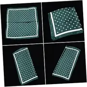 [AKOOSY] Spring Chiffon Dots Scarf for Women Lightweight Breathable Decorative Scarf Green for Work Travel and Everyday Style