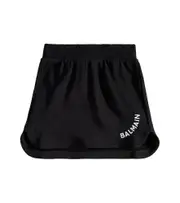 [Balmain Kids] Balmain Kids Logo cotton-blend jersey skirt Y 12 black