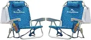 Tommy Bahama Backpack Beach Chair Blue Flower 2 Pack