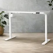 Oikiture Electric Standing Desk Frame Single Motor White