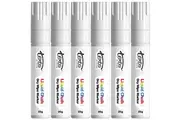 Texta Liquid Chalk Marker Jumbo Dry Wipe Thick 15mm Tip White Pack 6