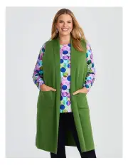 [Taking Shape] Soft Touch Knit Pocket Vest in Green