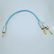 3.5mm 1/8" TRS plug to 4mm bananas male Audio computer amplifier cable 1~16FT