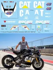 1/12 Decals for Ducati Panigale V4 R CAT Miller Australian SBK 2022 Decal TBD769