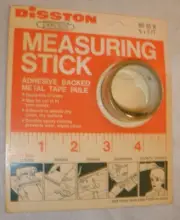 Vintage Disston Carlson Measuring Stick Adhesive backed Metal Tape Rule MS 65 W