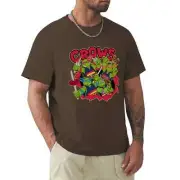 Adelaide Crows AFL Team Ninja Turtles T-Shirt 4XL Brown