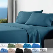 2000TC Fitted Flat Sheet Pillowcase/Fitted Sheet Pillowcase King/Queen/Double/K Single Bed Ultra Soft