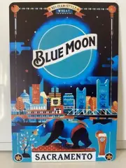 Blue Moon Beer Metal Sign - Belgian Wheat - Sacramento California Bar Man Cave