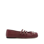 [Gucci] Gucci Horsebit Ballet Flats 40 IT RED