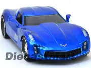 2009 CHEVROLET CORVETTE STINGRAY CONCEPT BLUE 1:24 DIECAST MODEL CAR JADA 97468