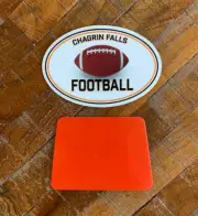 Chagrin Falls Tigers Football 4 1/2" x 3" Weatherable Decal - Free Shipping