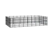 vidaXL Outdoor Dog Kennel Steel 41.47 m¬≤