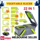 22in1 Fruit Vegetable Slicer Dicer Julienne Food Chopper Cutter Mandoline Peeler