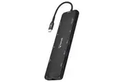 Bonelk Long-Life USB-C To 12-in-1 Multiport Powered Hub 4K HDMI Ethernet Black