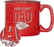 Rico Industries NFL Football Kansas City Chiefs Dad 12oz Laser Engraved Campfire Mug