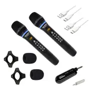 Sonken EZY MIC Series 4.2 Pro UHF Wireless Microphones with Effects & USB Rechargeable Receiver (2 Pack)