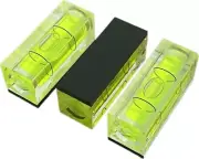 Small Square Magnetic Spirit Levels Set Precision Scope Bubble Mini Level 3PCS