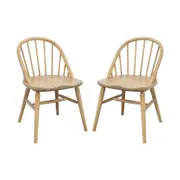 Centrum Furniture Vera Oak Solid Oak Dining Chair - Set of 2 - Natural