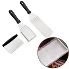 BBQ Tools Stainless Steel BBQ Tools Griddle Scraper Grilling Cooking Clean
