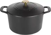 Gatwick 7 QT Enamel Cast Iron Dutch Oven, Matte Black