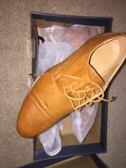 Gino Pheroni Men's Lace-up Wingtip Dress Shoes, Camel, US 7.5 Style Logan