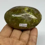 141.5g, 2.9"x1.9"x1.2", Green Opal Crystal PalmStone Polished Reiki, B38264